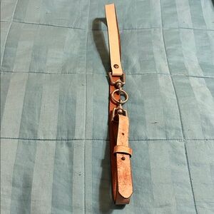 GAP Cream Leather Belt with Silver Buckle